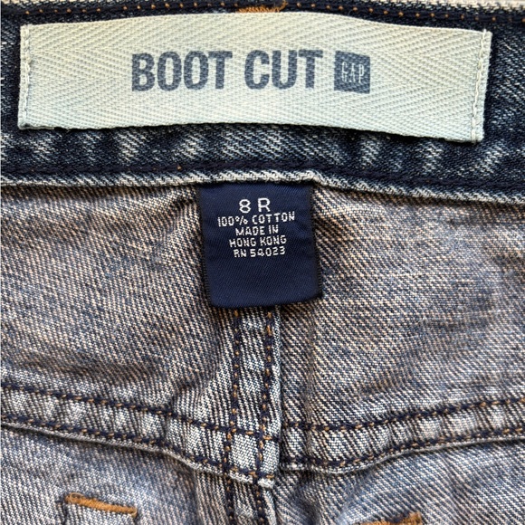 Vintage Embroidered Gap Cotton Bootcut Fairycore Low rise Denim Jeans Size 8 - Picture 5 of 6